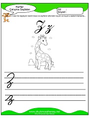 Z Sesi Çalışma Sayfaları